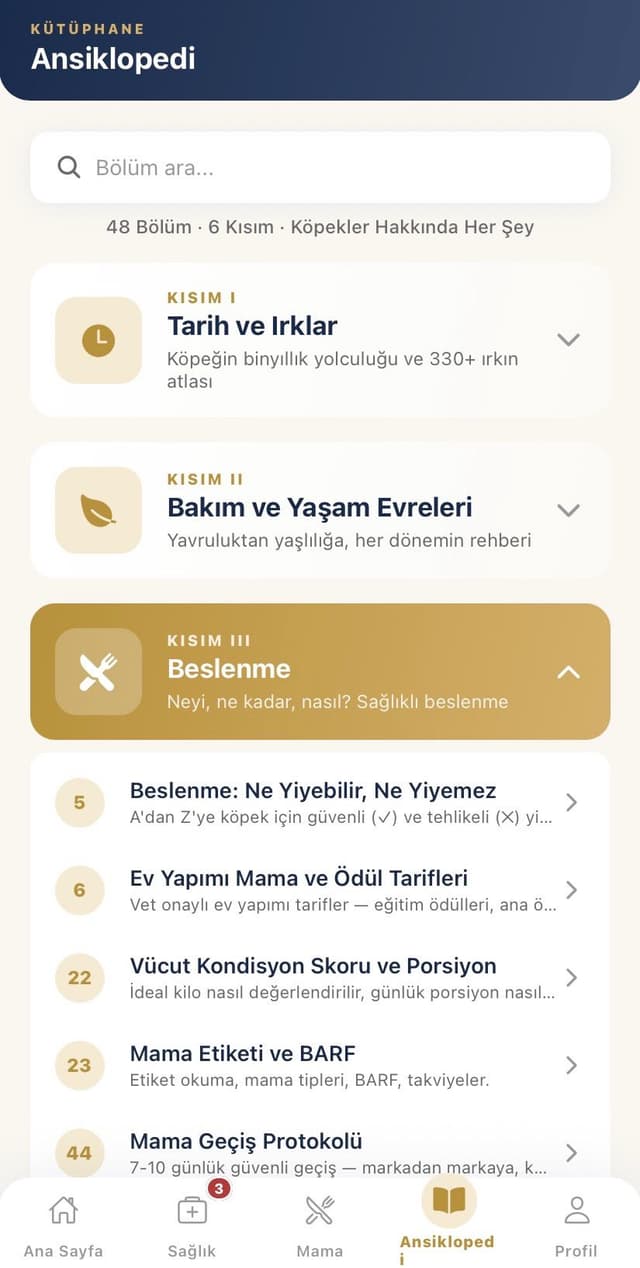 Ansiklopedi, Beslenme