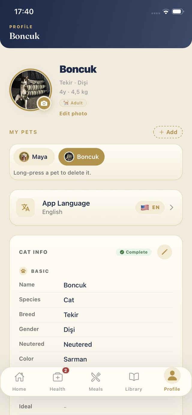 Cat Profile